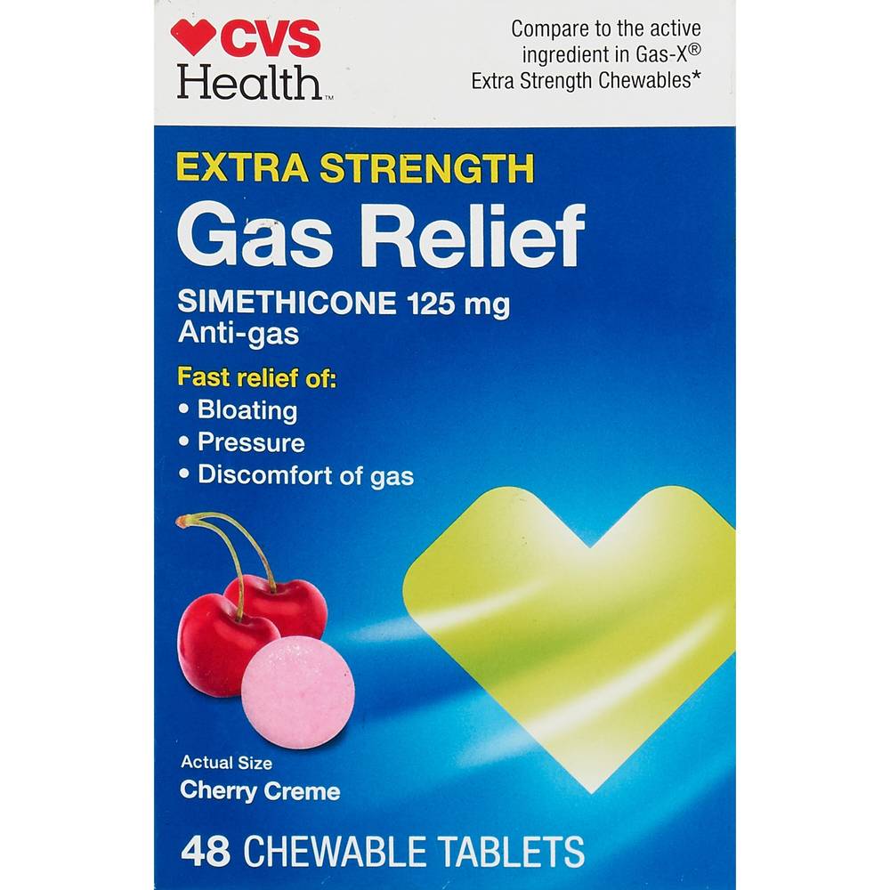 Cvs Health Extra Strength Gas Relief, Cherry Cr�Me, 48 Ct