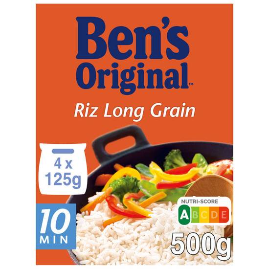 BEN'S ORIGINAL - Riz Long Grain Cuisson Rapide 10 Min - 4 sachets - 500 g