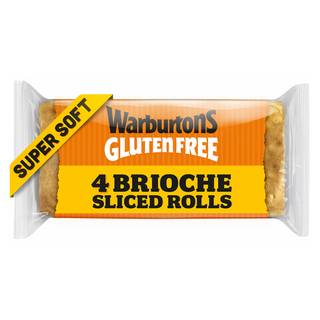 Warburtons Gluten Free 4 Soft Sliced Brioche Rolls (Co-op Member Price £3.10 *T&Cs apply)