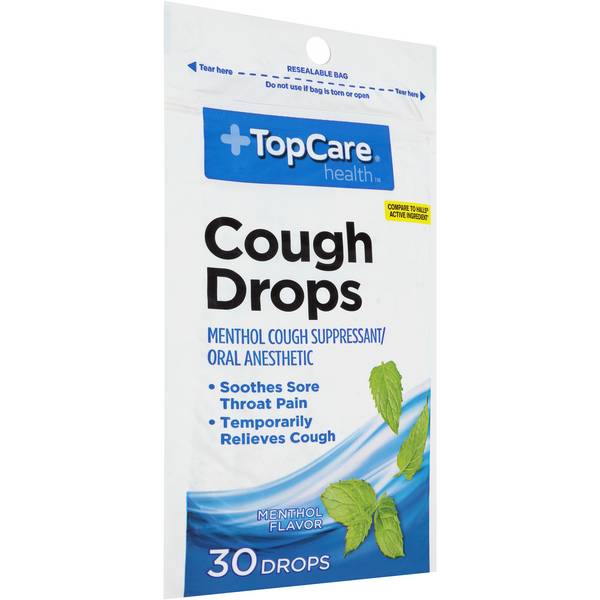 Topcare Menthol Flavor Cough Drops (30 ct)