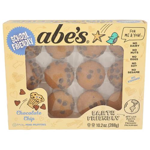 Abe's Vegan Mini Muffins, Chocolate Chip (10.2 oz, 12 ct)