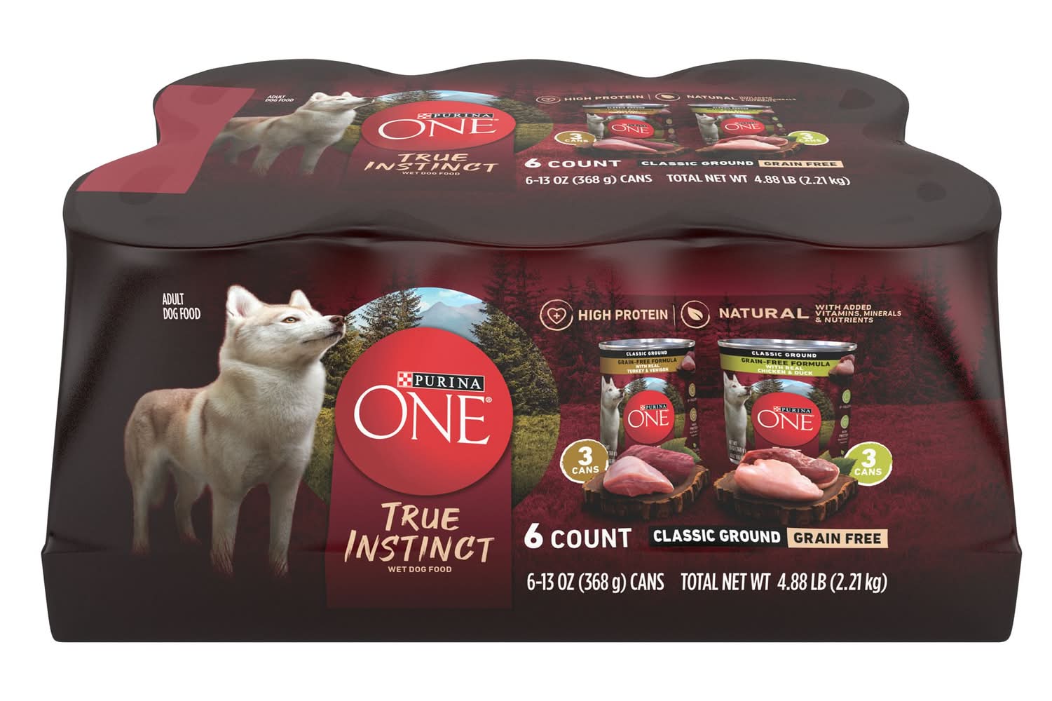Purina ONE® True Instinct Adult Dog Wet Food - 5.71 lb., Variety Pack, Grain Free, Natural