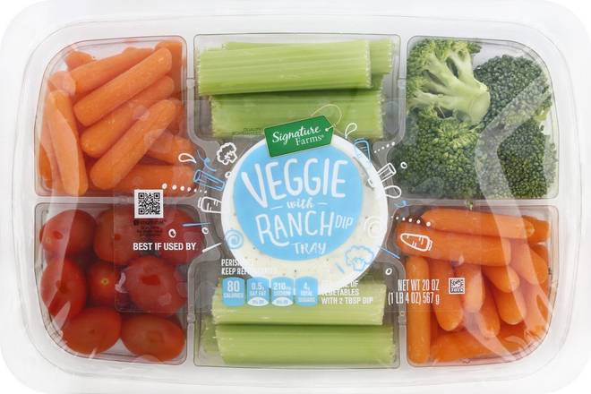 Order Signature Farms · Veggie with Ranch Dip Tray (20 oz) food online from Safeway store, Eureka on bringmethat.com