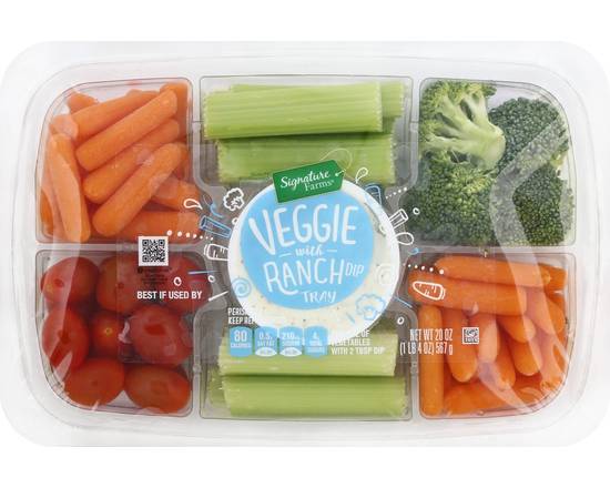 Order Signature Farms · Veggie with Ranch Dip Tray (20 oz) food online from Safeway store, Butte on bringmethat.com