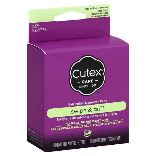 Cutex Swipe & Go Nail Polish Remover Pads (10 ct)