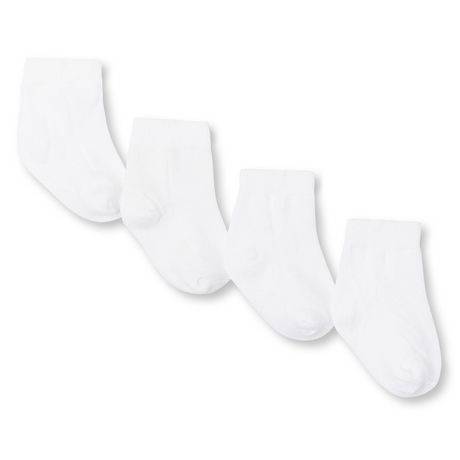 George Infants'' Unisex Neutral Layette Socks 4-Pack (Color: White, Size: 0-18 Months)