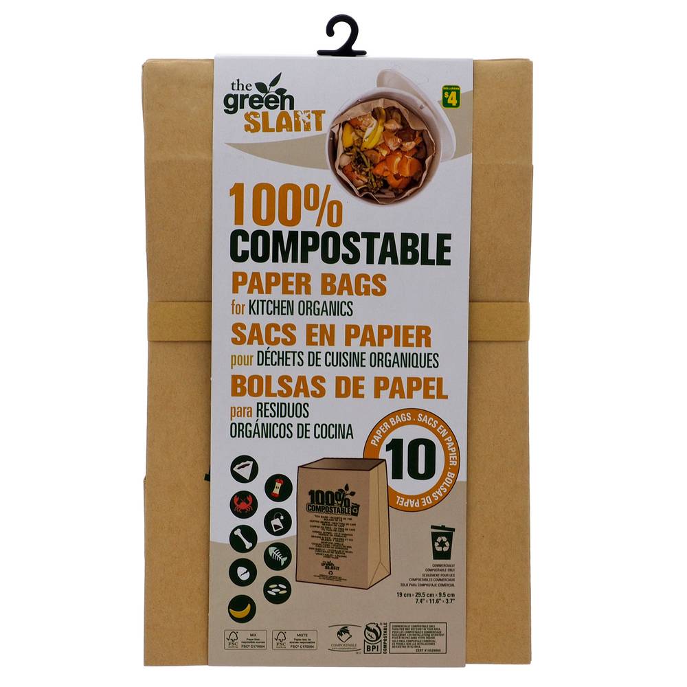 Sac p/déchets compostable p/cuisine,10pc