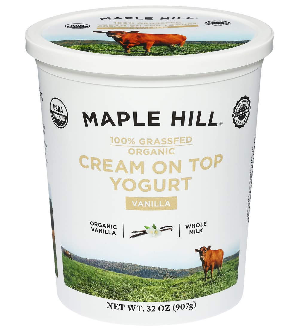 Maple Hill Creamery Organic Whole Milk Vanilla Yogurt (32 oz)