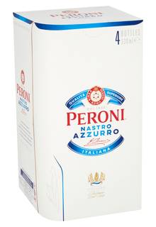 Peroni Nastro Azzurro Lager Beer Bottles 4 x 330ml