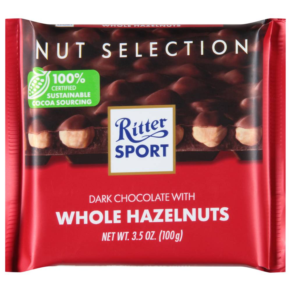 Ritter Sport Dark Chocolate With Whole Hazelnuts