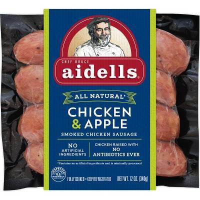 aidells All Natural Sausage, Chicken - Apple Smoked (12 oz, 4 ct)