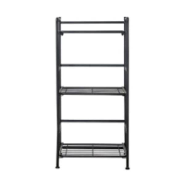 Flipshelf Bathroom and Office Shelving Narrow Shelf (black)