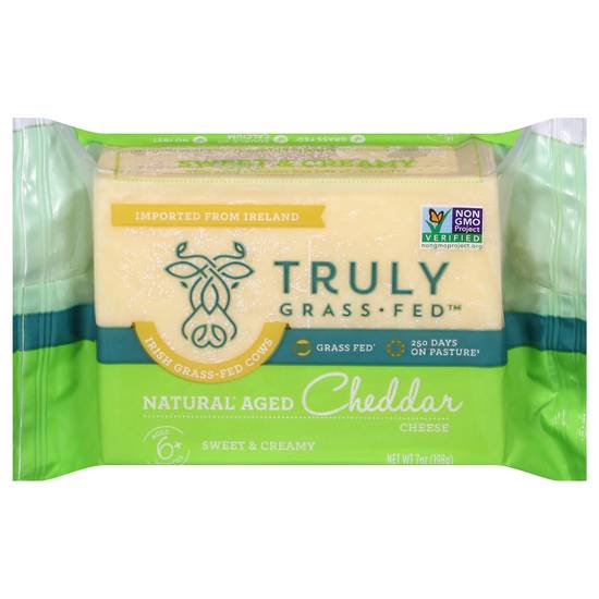 Truly Grass Fed Natural Aged Cheddar Cheese (7 oz)