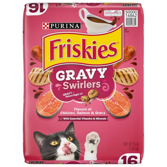 Friskies Gravy Swirlers Chicken Salmon & Gravy Cat Food (16 lbs)