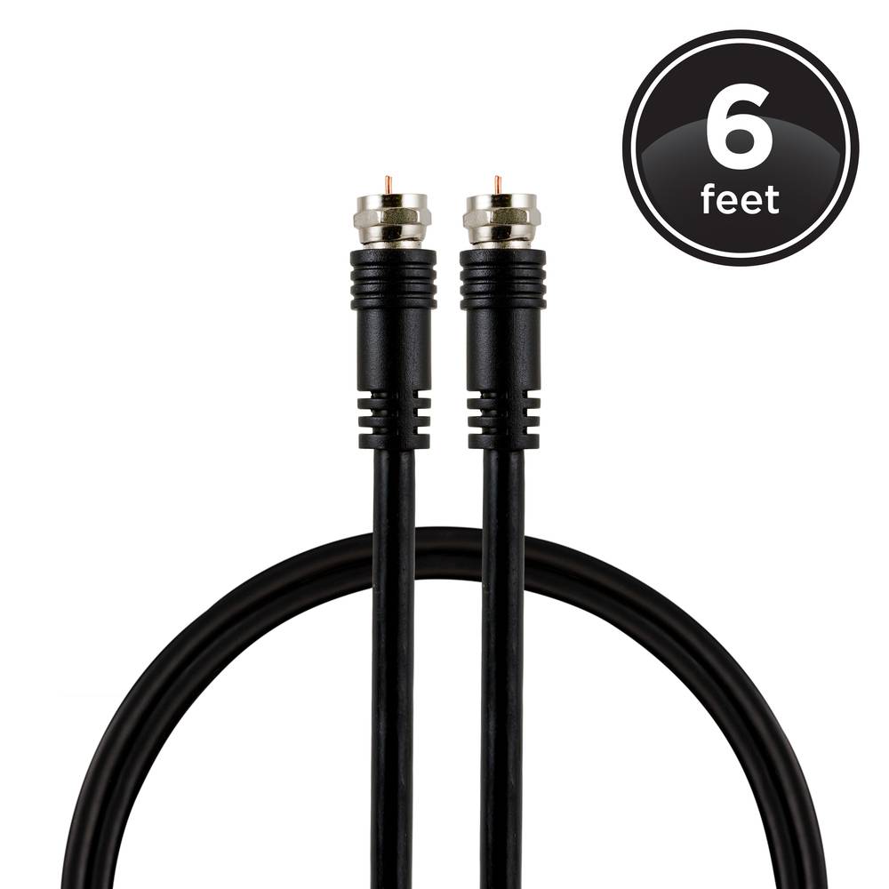 Utilitech 6-ft Rg6 Black Coaxial Cable | 67123-T1