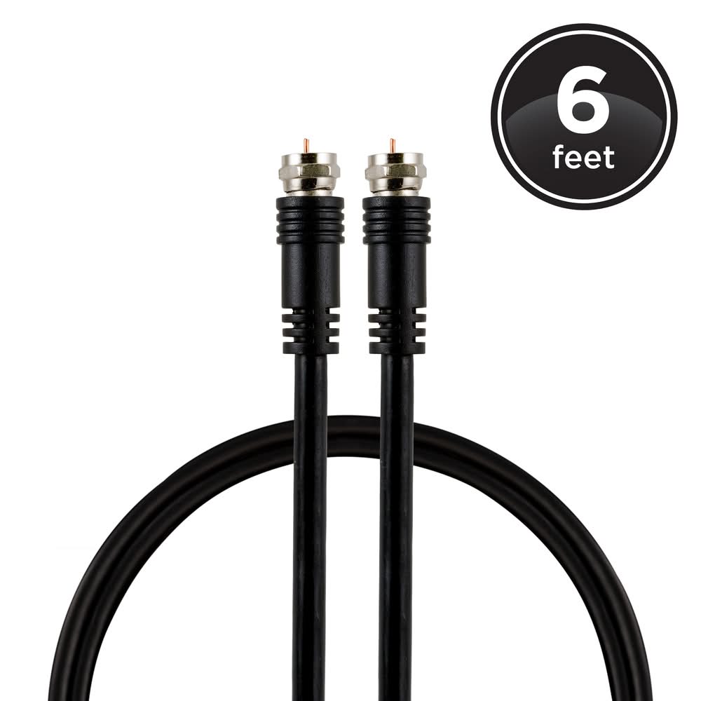 Utilitech 6-ft RG6 Black Coaxial Cable
