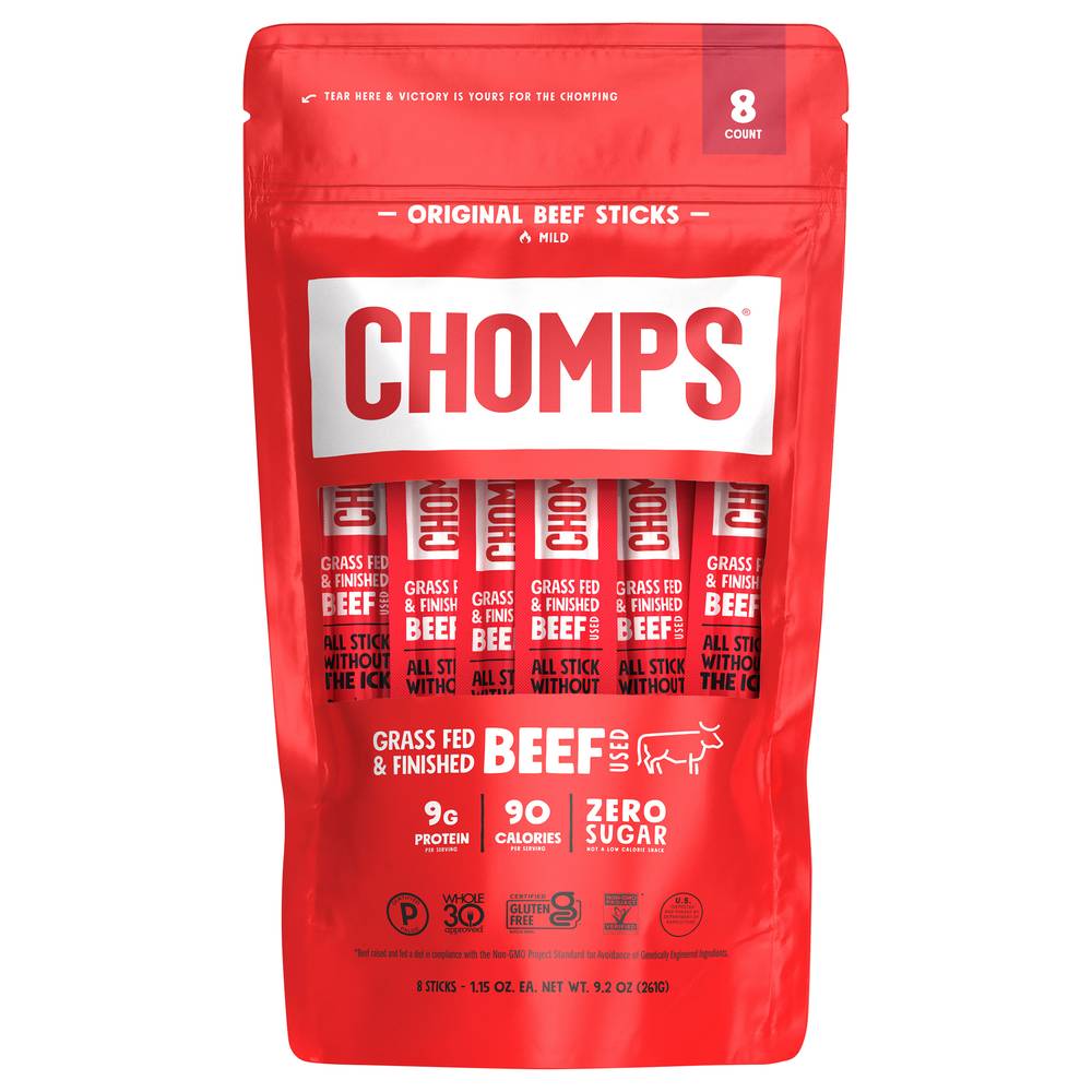 Chomps Mild Original Beef Sticks (9.2 oz, 8 ct)