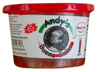 Andys Bueno Hot Salsa - 16 Oz