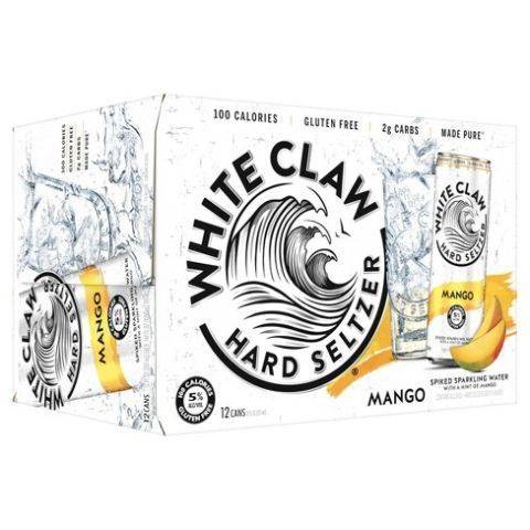 White Claw Hard Seltzer Mango 12 Pack 12oz Can