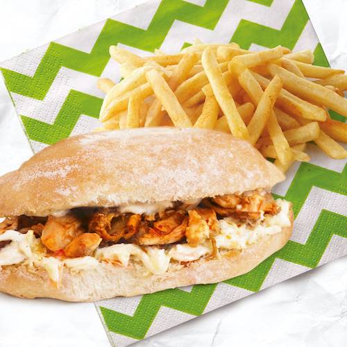 Pulled Chicken Burger + Choice Of Side