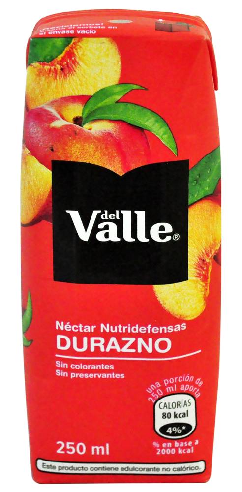 Del Valle BEBIDA DURAZNO PAQ*250ML