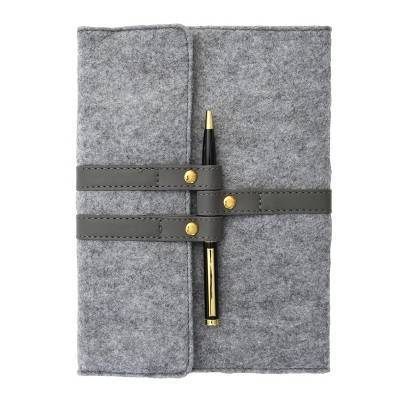 Gartner Studios Fabric Snap Closure Lined Journal, Gray