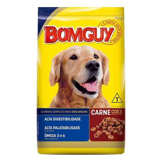 Fvo alimentos ração para cães sabor carne coex bomguy (10,1kg)