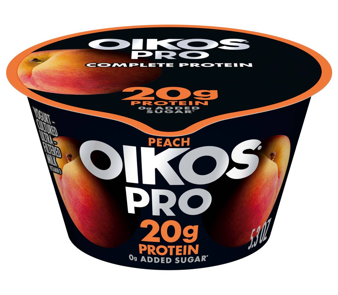 Oikos Pro Peach Flavored Yogurt (5.3 oz)