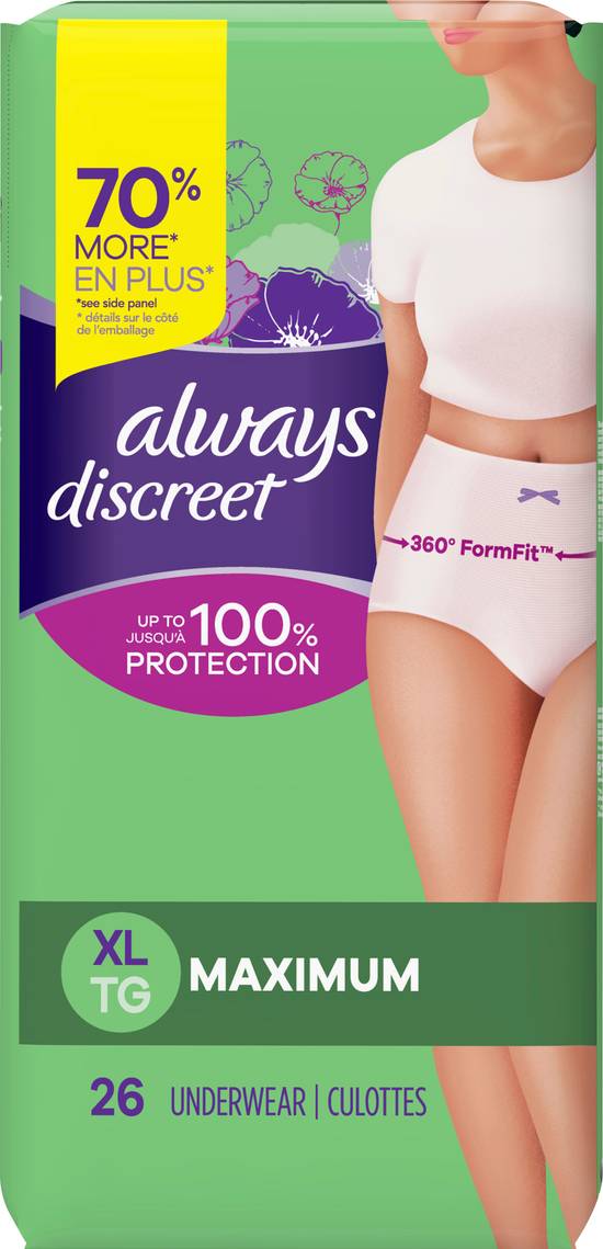 Always Discreet Woman Underwear Maximum Xl