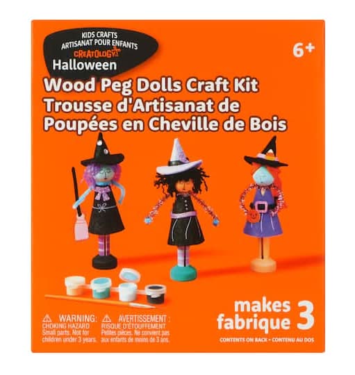 Halloween Witch Wood Peg Dolls Craft Kit By Creatology