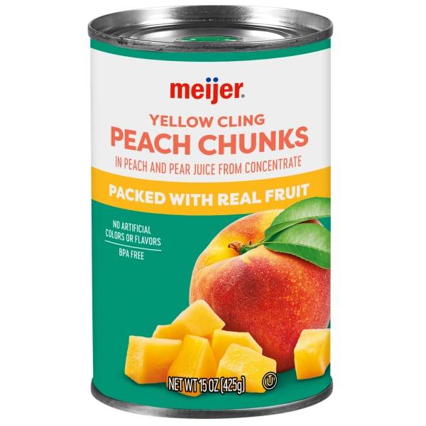 Meijer Diced Peaches in 100% Juice (15 oz)