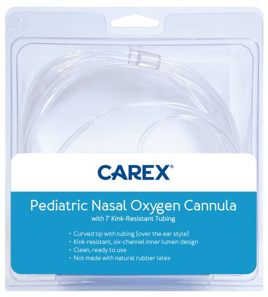 Carex Pediatric Nasal Oxygen Cannula, 7 ft