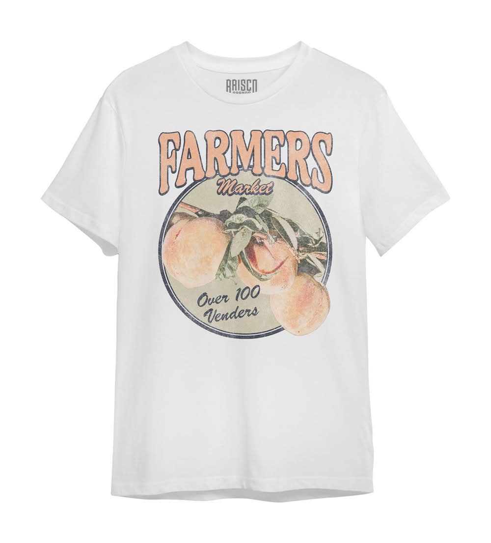 Farmers Market Peaches Short Sleeve Tee Medium
