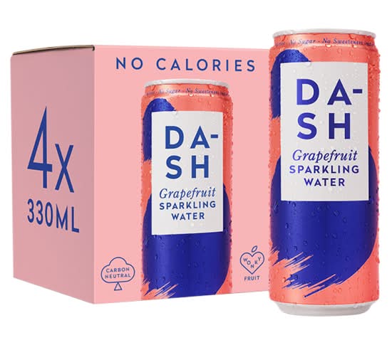 Dash Grapefruit, Infused Sparkling Water (4 x 330ml)