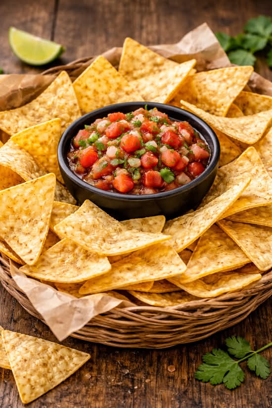 CHIPS & PICO DE GALLO (BOTANA PICADERA)