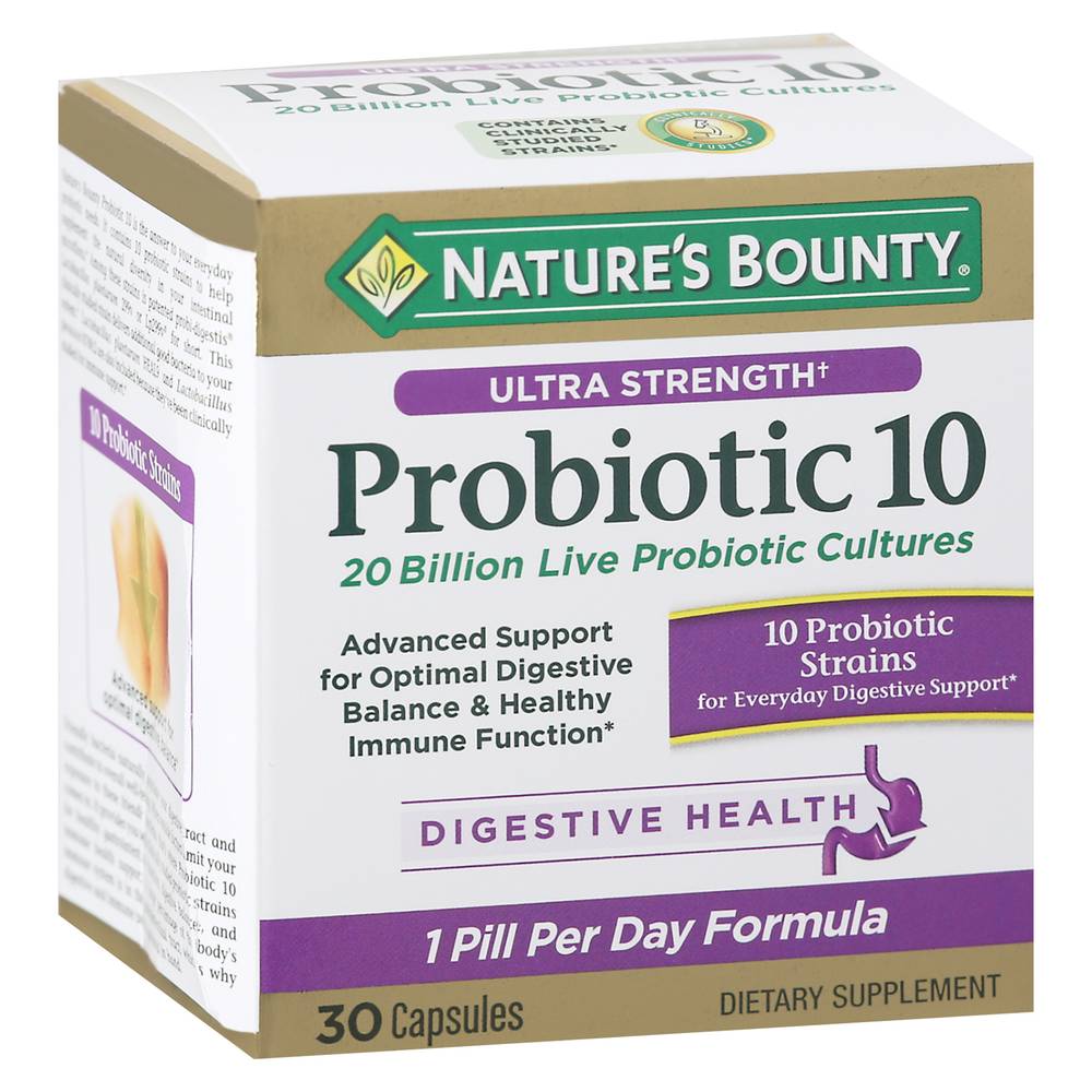 Nature's Bounty Capsules Ultra Strength Probiotic (30 ct) (3.2 oz)