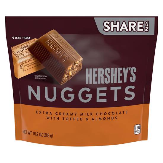 Hershey's Milk Chocolate Nuggets With Toffee & Almonds Share pack