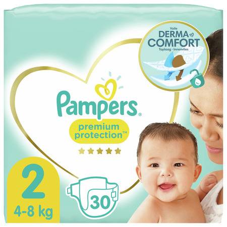 Couches bébé taille 2 : 4-8 kg premium protection PAMPERS - le paquet de 31 couches