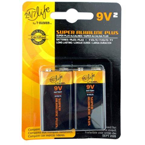 7-Eleven 9V Batteries (2 ct)