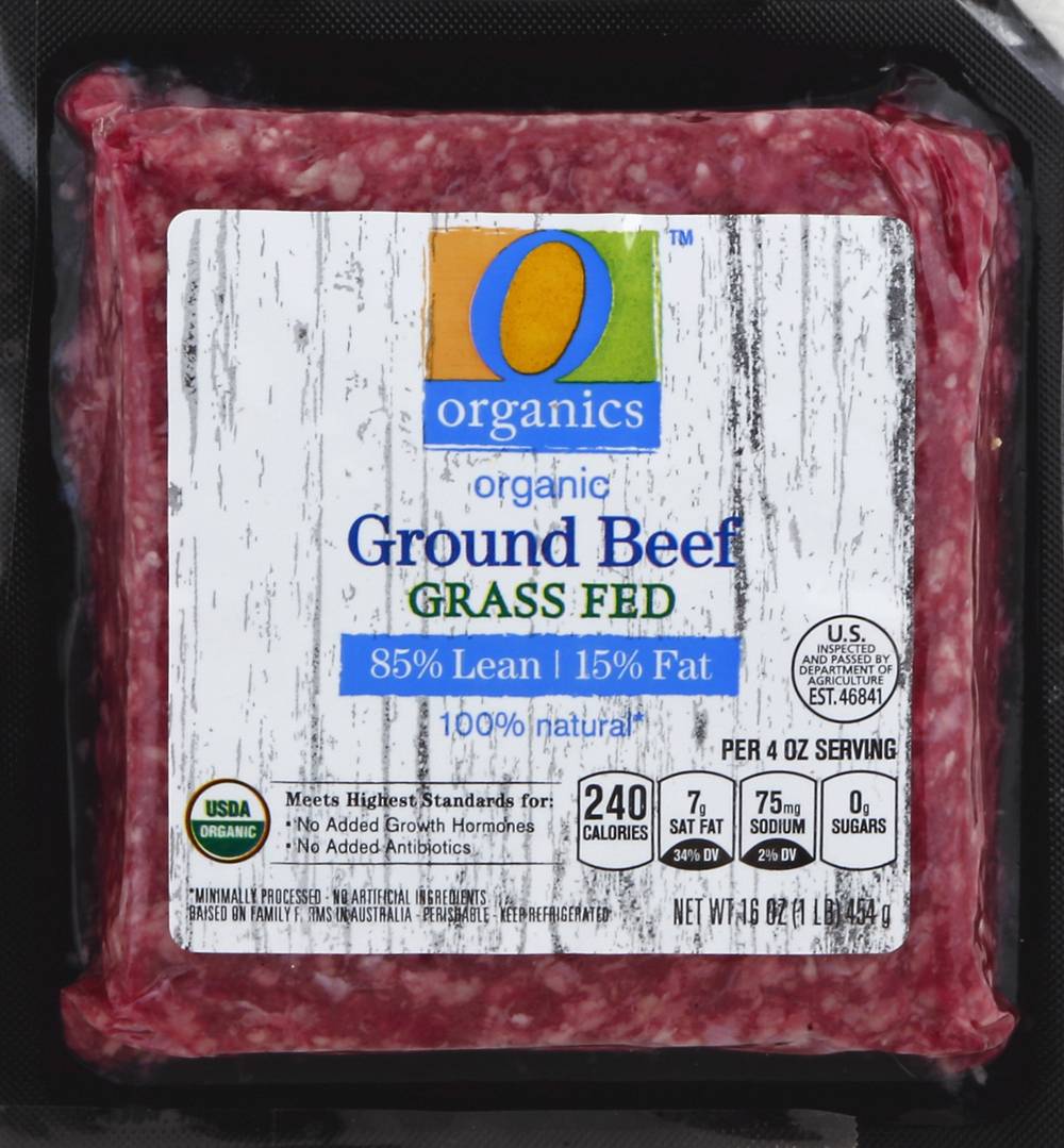 O Organics Organic Ground Beef 85% Lean 15% Fat (1 lbs)