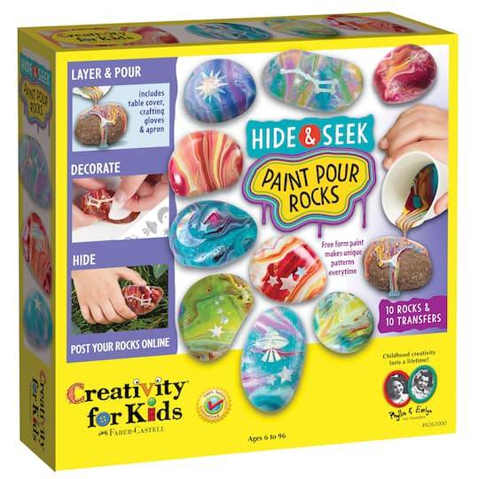 Faber-Castell Hide & Seek Paint Pour Rocks Kit