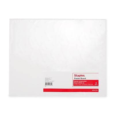 Staples Paper Poster Boards (14 in x 11 in /white)