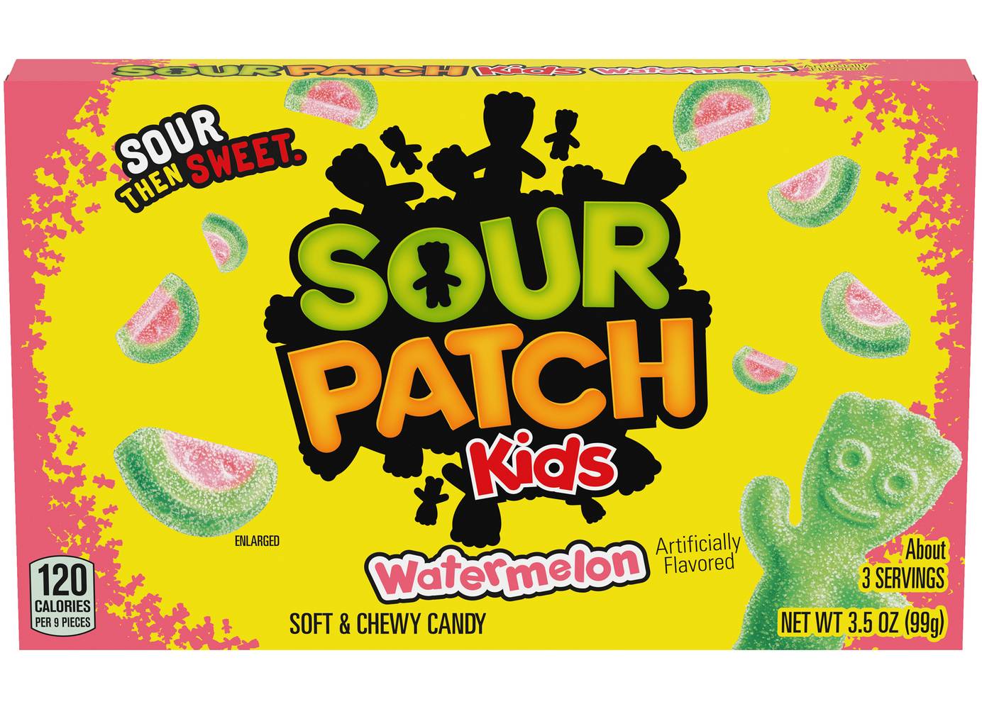 Sour Patch Kids Chewy Candy, Watermelon (3.5 oz)