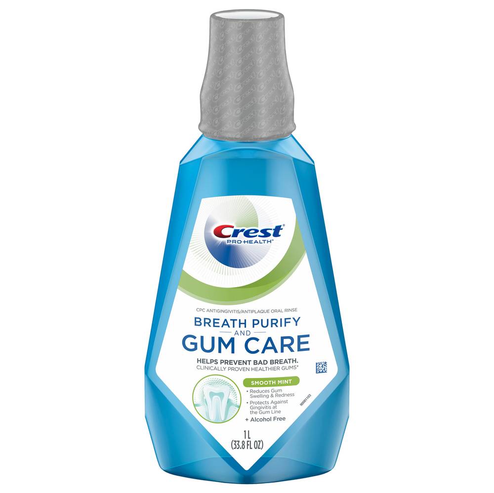 CREST Pro Health Gum & Breath Purify Rinse Smooth Mint Mouthwash (33.8 fl oz)