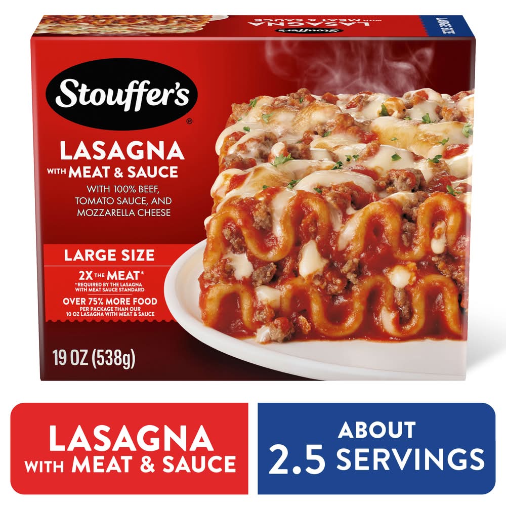 Stouffer's Lasagna, Meat & Sauce, L (19 oz)