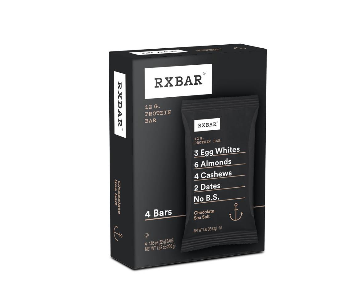 Rxbar Protein Bar, Chocolate Sea Salt, 4 Ct