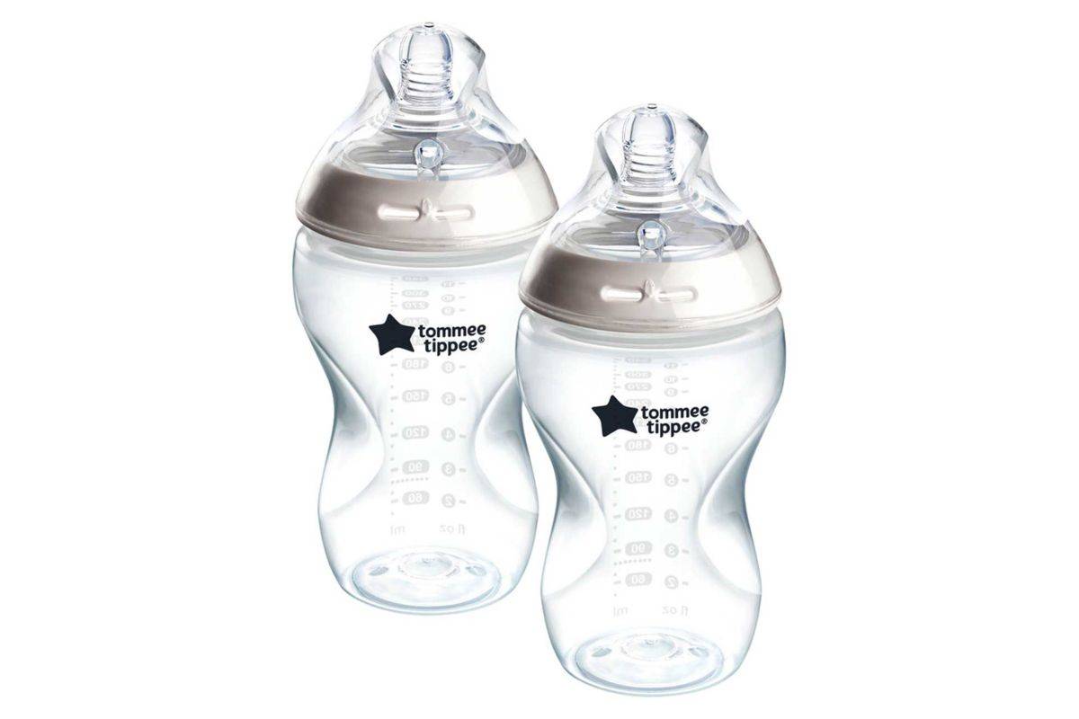 Tommee Tippee Natural Start Anti-Colic Baby Bottle, 340ml, 3+ months, Teat, Anti-Colic Valve, Self-Sterilising, Pack of 2