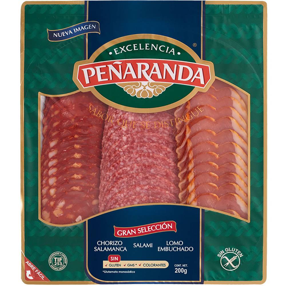 Peñaranda · Gran selección de chorizo tipo salamanca, salami extra y lomo embuchado (200 g)