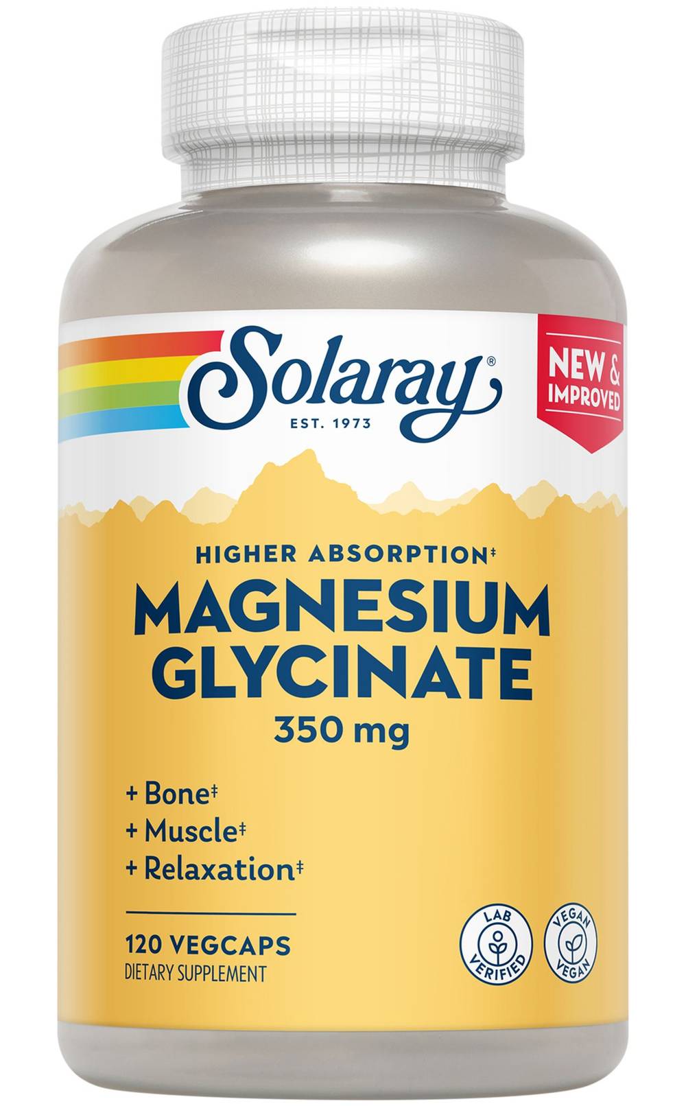Magnesium Glycinate - Supports Bone Health - 350 Mg (120 Capsules)