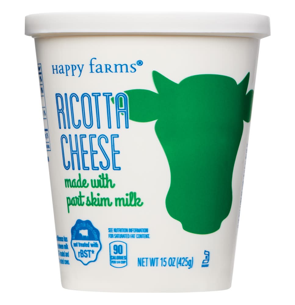 Happy Farms Part Skim Milk Ricotta Cheese (15 oz)